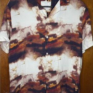 Denim & Flower Men's Shirt in Brown and Cream